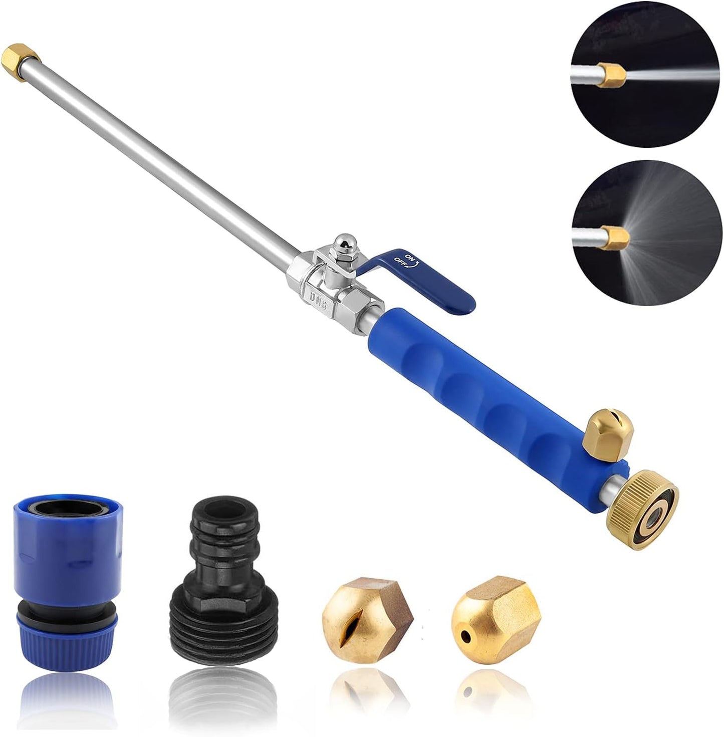 High-Pressure Spray Nozzle — Car Wash Water Hose Attachment