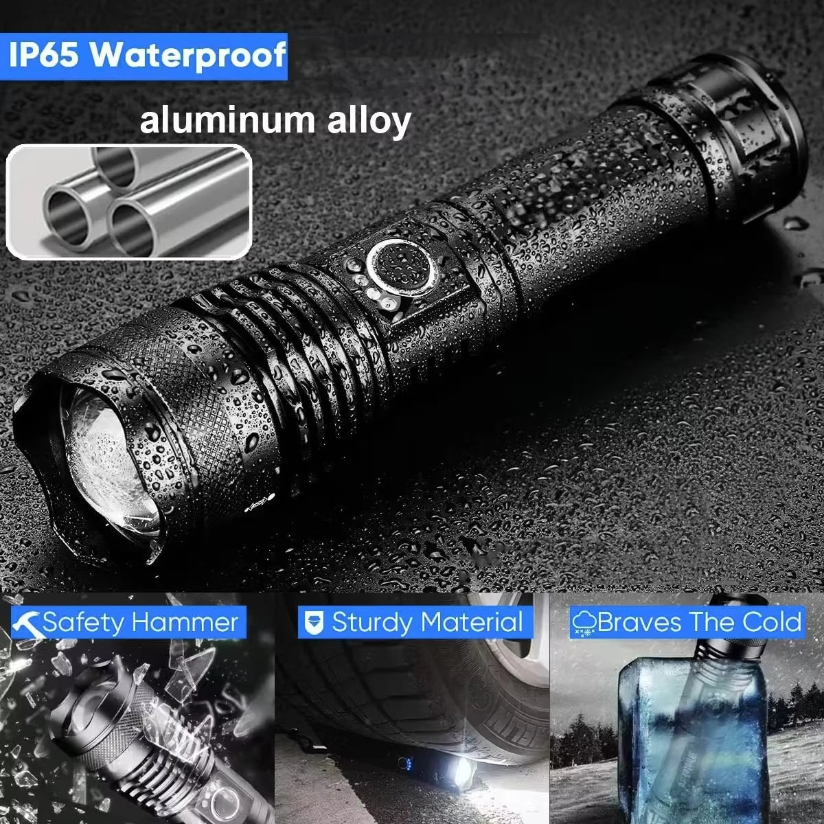 High Lumen Rechargeable Flashlight – Ultra-Bright Outdoor Torch