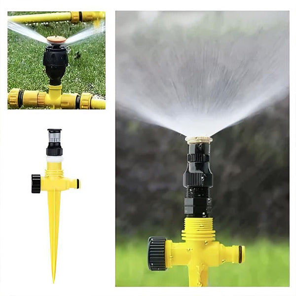 360° Garden Sprinkler – Adjustable Spray Patterns
