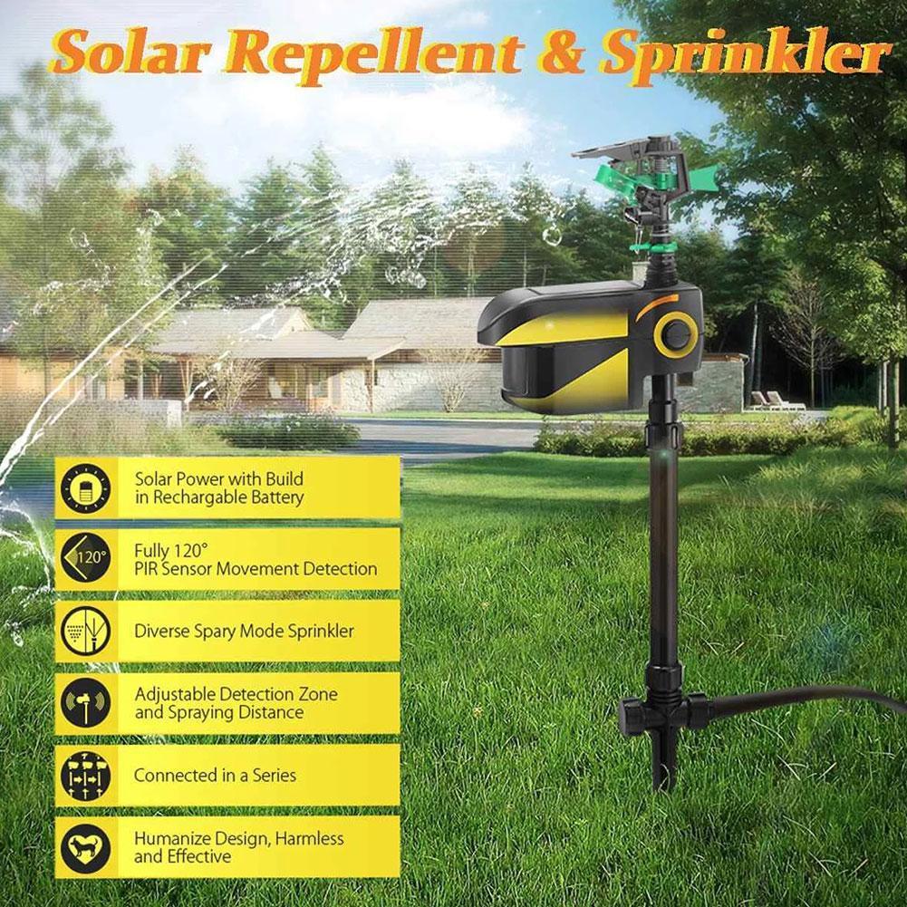 Motion-Activated Deer Sprinkler — Solar-Powered Garden Protection