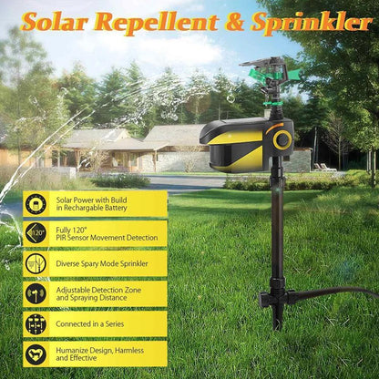 Motion-Activated Deer Sprinkler — Solar-Powered Garden Protection