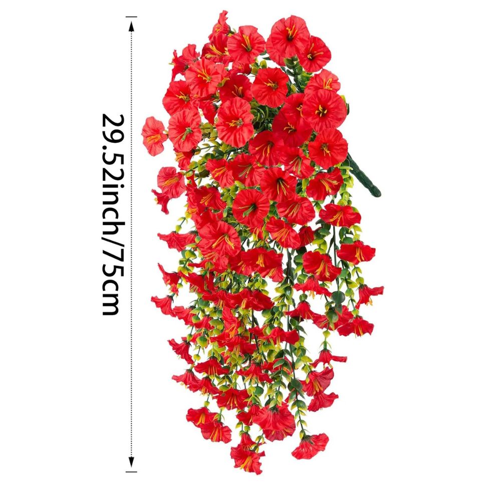 UV-Resistant Artificial Morning Glory Hanging Décor