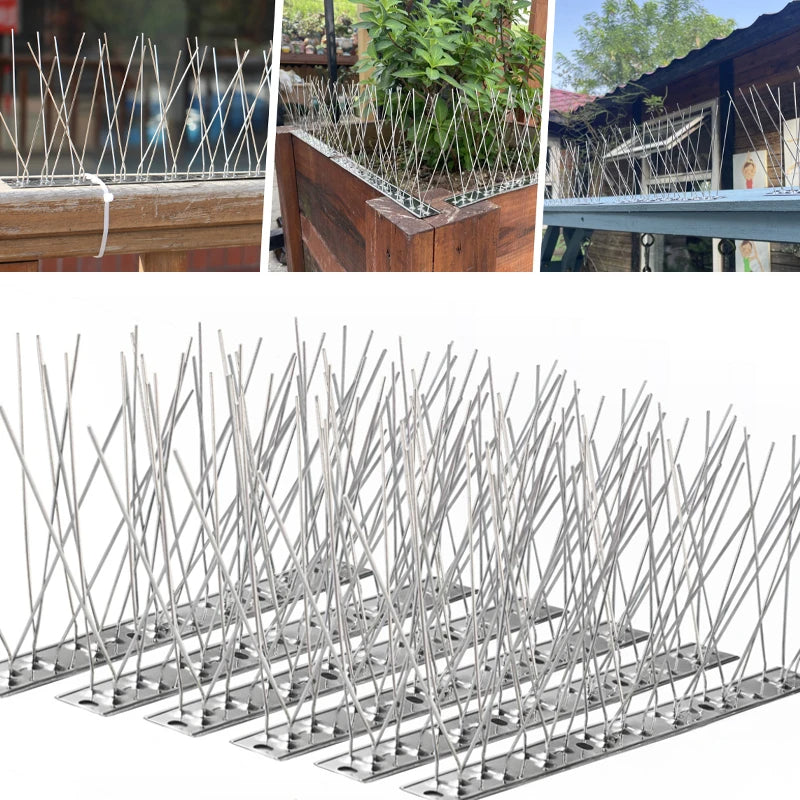 Outdoor Stainless Steel Bird Repeller Spikes