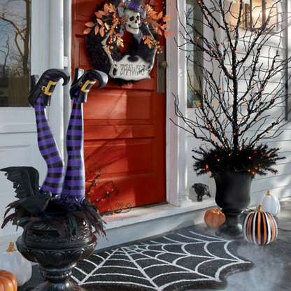 Witch Leg Stakes — Set of Two Halloween Yard Décor