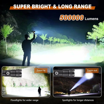 High Lumen Rechargeable Flashlight – Ultra-Bright Outdoor Torch