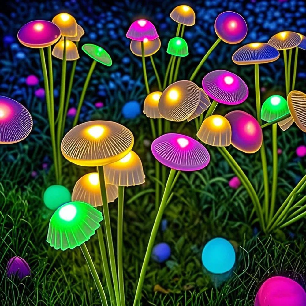Solar Swaying Mushroom Garden Décor Lights