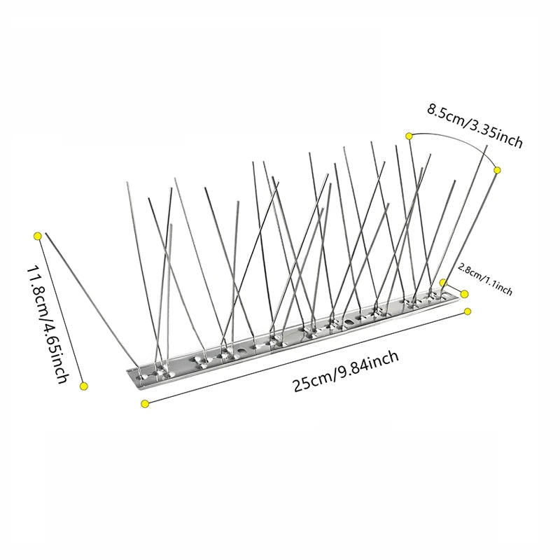 Outdoor Stainless Steel Bird Repeller Spikes