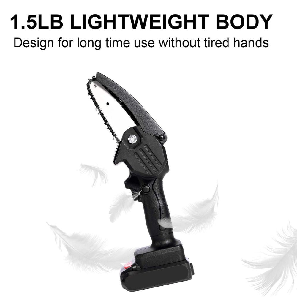 Upgraded 24V Mini Chainsaw – Cordless with Two Batteries