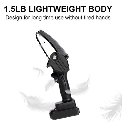 Upgraded 24V Mini Chainsaw – Cordless with Two Batteries