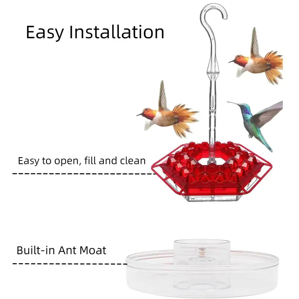 Ant-Proof Hummingbird Feeder — Hanging Outdoor Perch