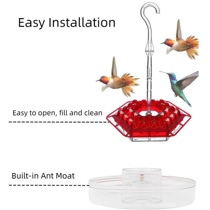 Ant-Proof Hummingbird Feeder — Hanging Outdoor Perch
