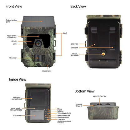 Solar-Powered Night Vision Trail Camera