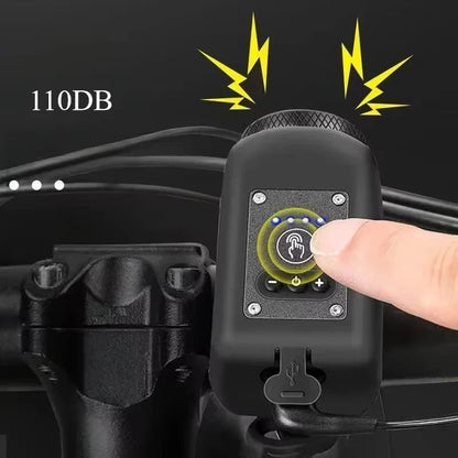 Electric Bike Horn and Front Light – Cycling Safety Combo
