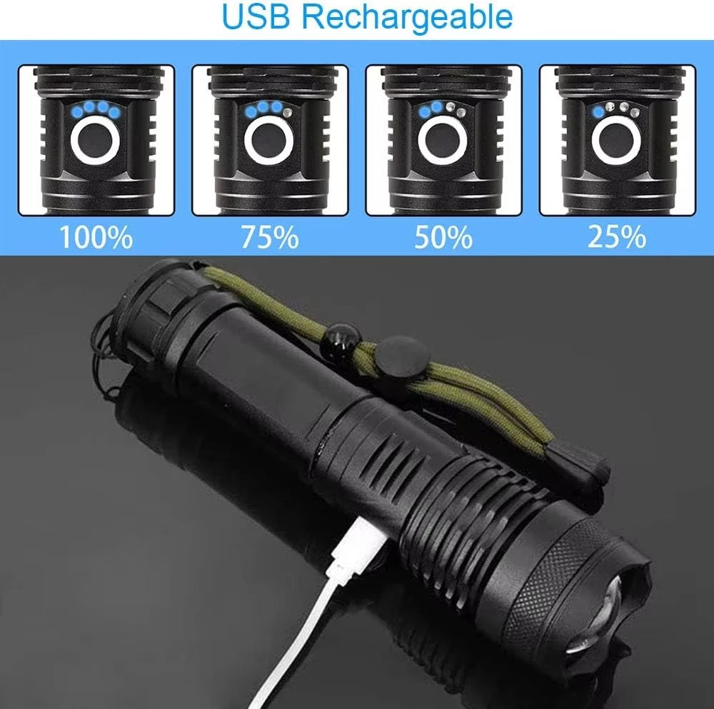 High Lumen Rechargeable Flashlight – Ultra-Bright Outdoor Torch