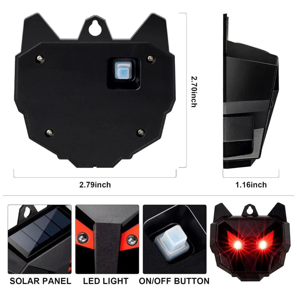 Solar-Powered Outdoor Nocturnal Animal Repeller (2-Pack)
