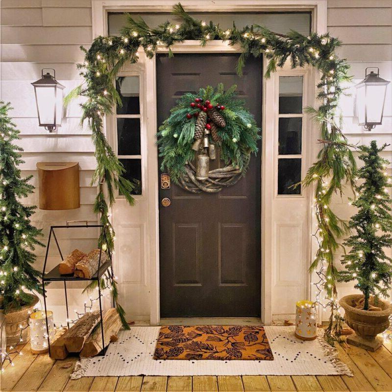 Farmhouse Christmas Wreath — Boho Holiday Door Décor