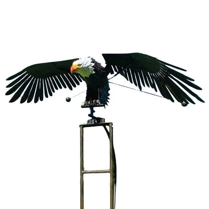 Metal Bird Garden Art — Kinetic Patio Wind Sculpture