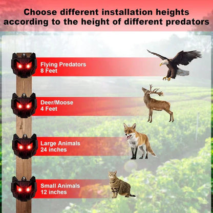 Solar-Powered Outdoor Nocturnal Animal Repeller (2-Pack)