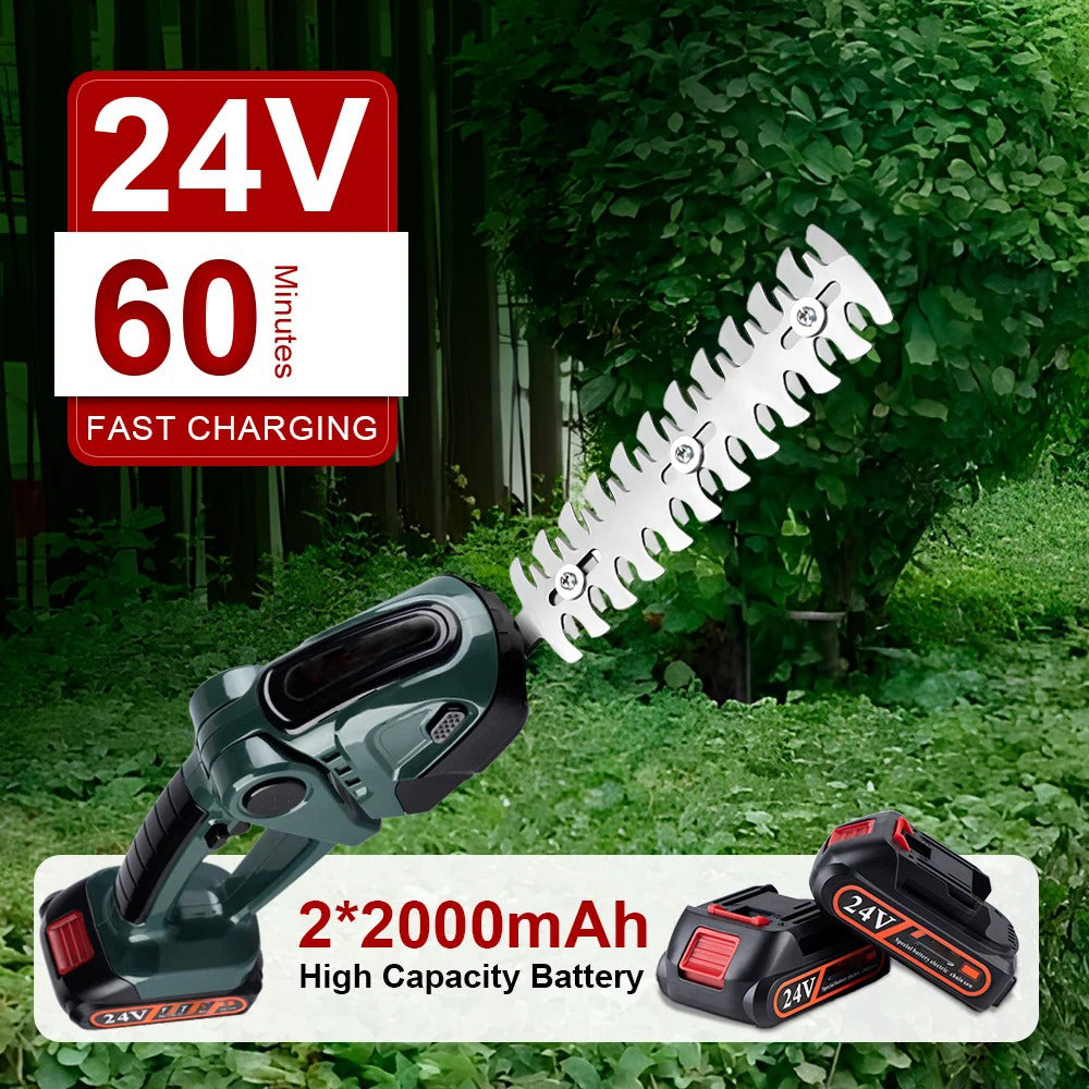 Cordless Hedge Trimmer – 2-in-1 Trimmer & Mower Combo