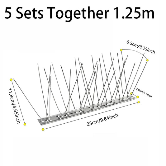 Outdoor Stainless Steel Bird Repeller Spikes
