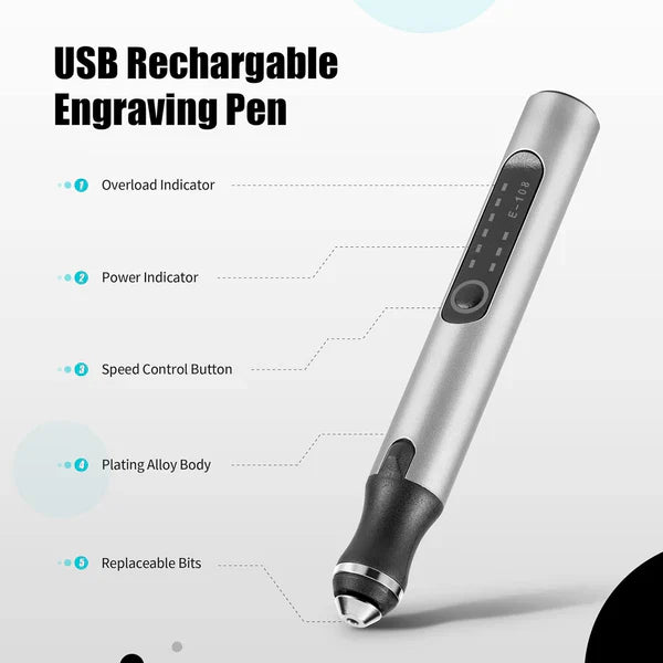 Cordless Engraving Pen – DIY Tool for 50+ Surfaces