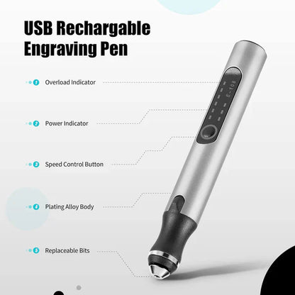 Cordless Engraving Pen – DIY Tool for 50+ Surfaces