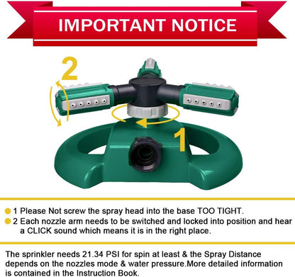 Garden Lawn Water Sprinkler – Automatic Yard Watering