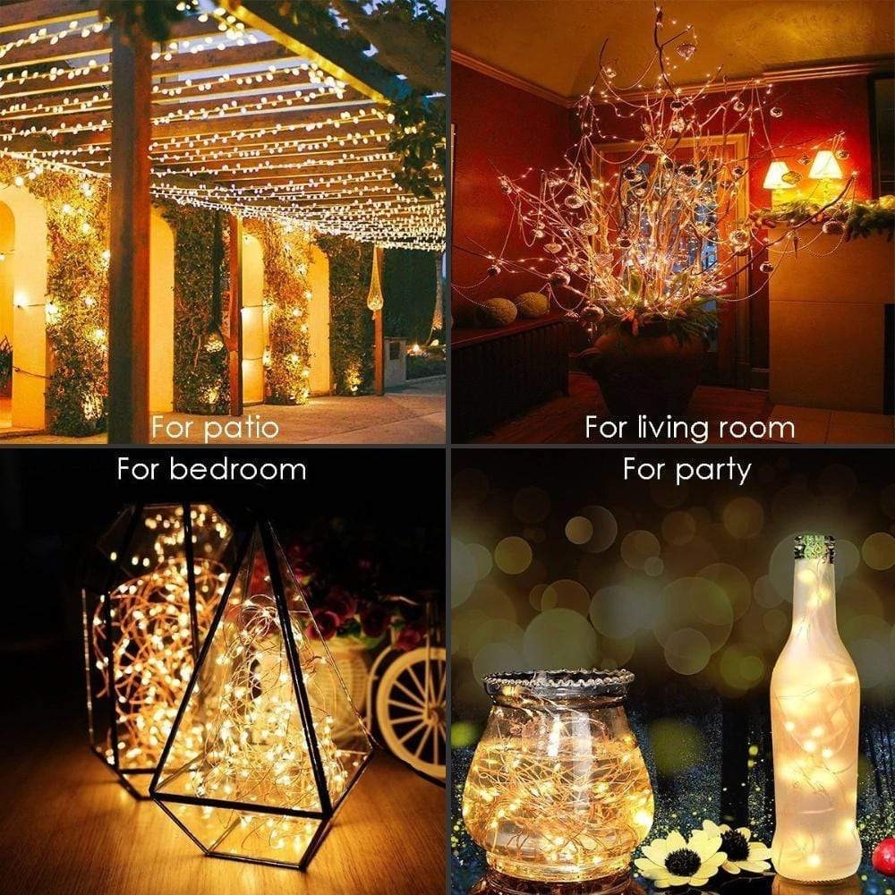 String Solar Lights Outdoor – Clear Cable