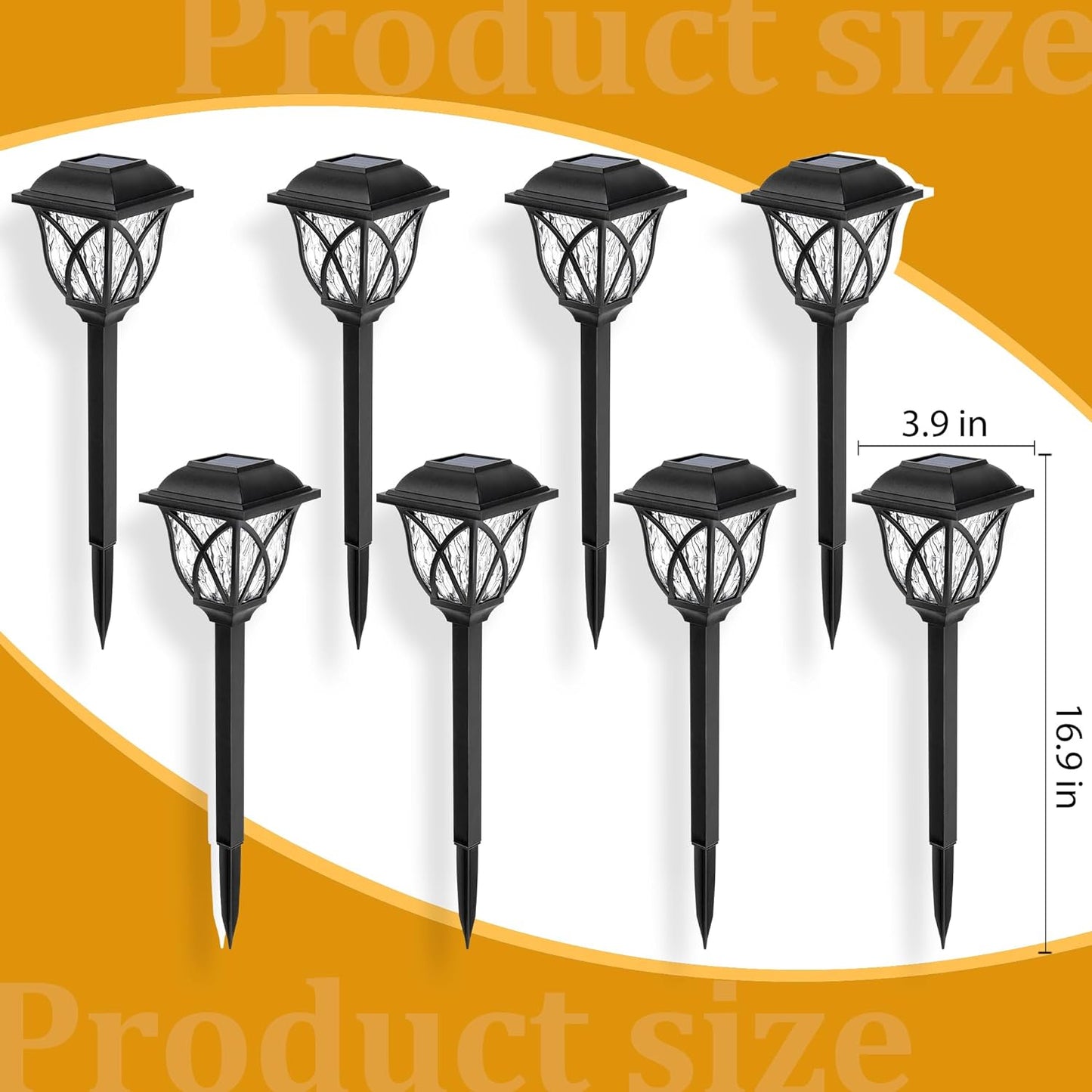 6-Pack Solar LED Pathway Garden Lights – Outdoor Landscape Lighting