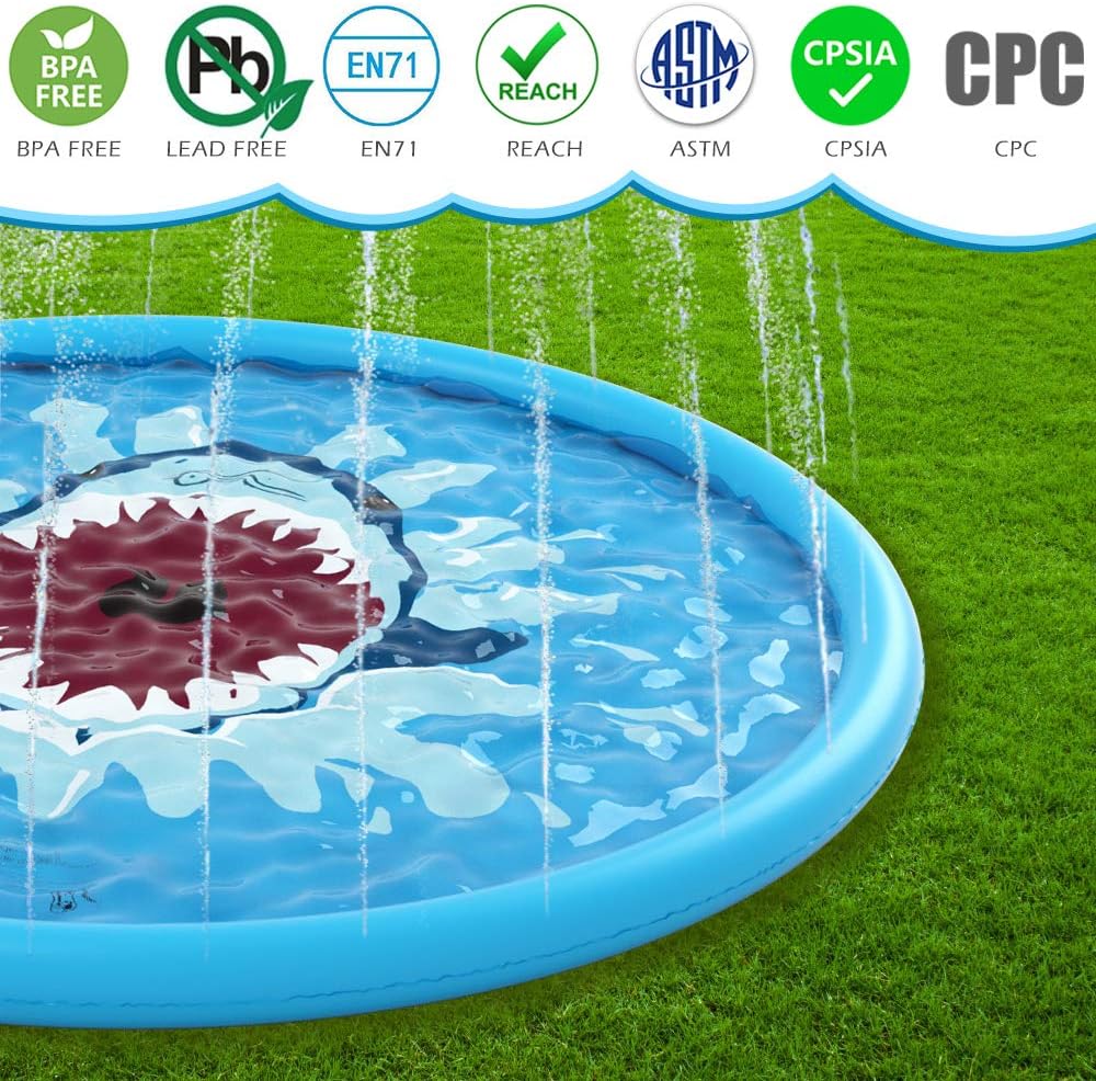 Splash Pad Sprinkler for Kids – Outdoor Water Play Mat