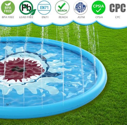 Splash Pad Sprinkler for Kids – Outdoor Water Play Mat