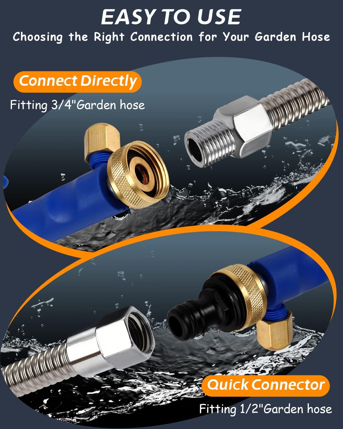High-Pressure Spray Nozzle — Car Wash Water Hose Attachment