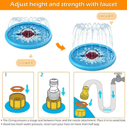 Splash Pad Sprinkler for Kids – Outdoor Water Play Mat