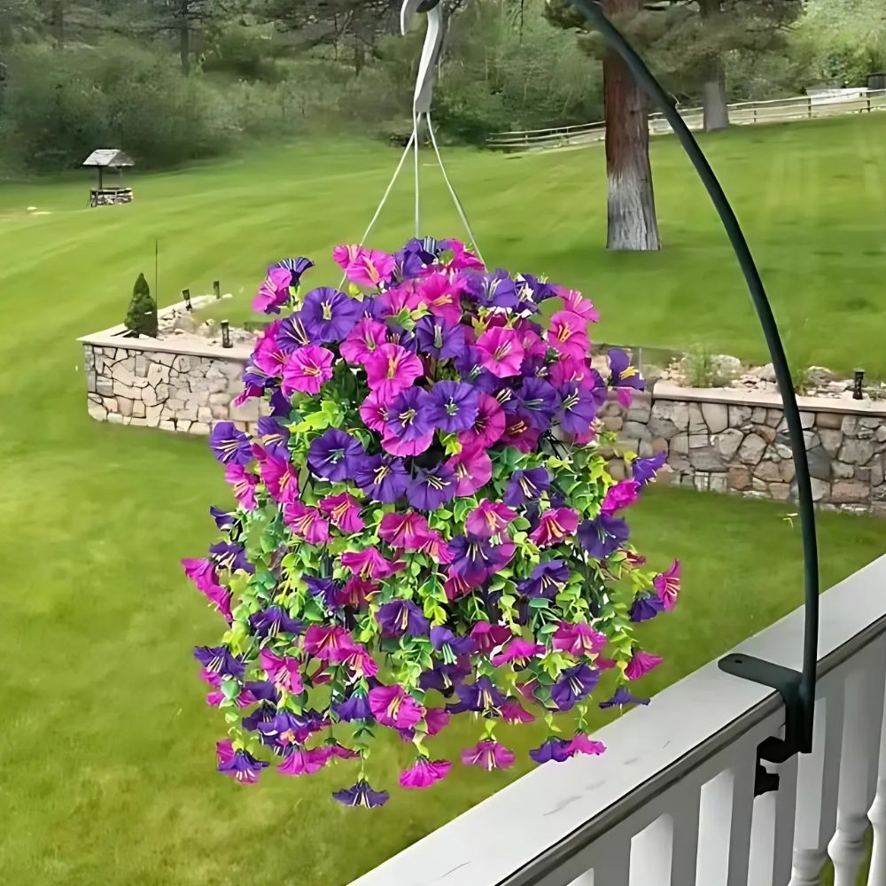 UV-Resistant Artificial Morning Glory Hanging Décor