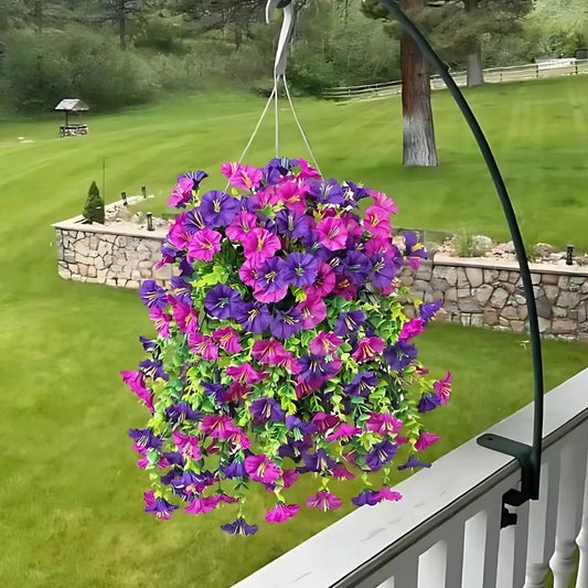 UV-Resistant Artificial Morning Glory Hanging Décor
