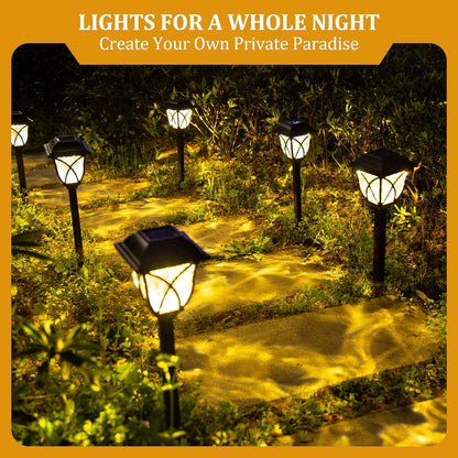 6-Pack Solar LED Pathway Garden Lights – Outdoor Landscape Lighting