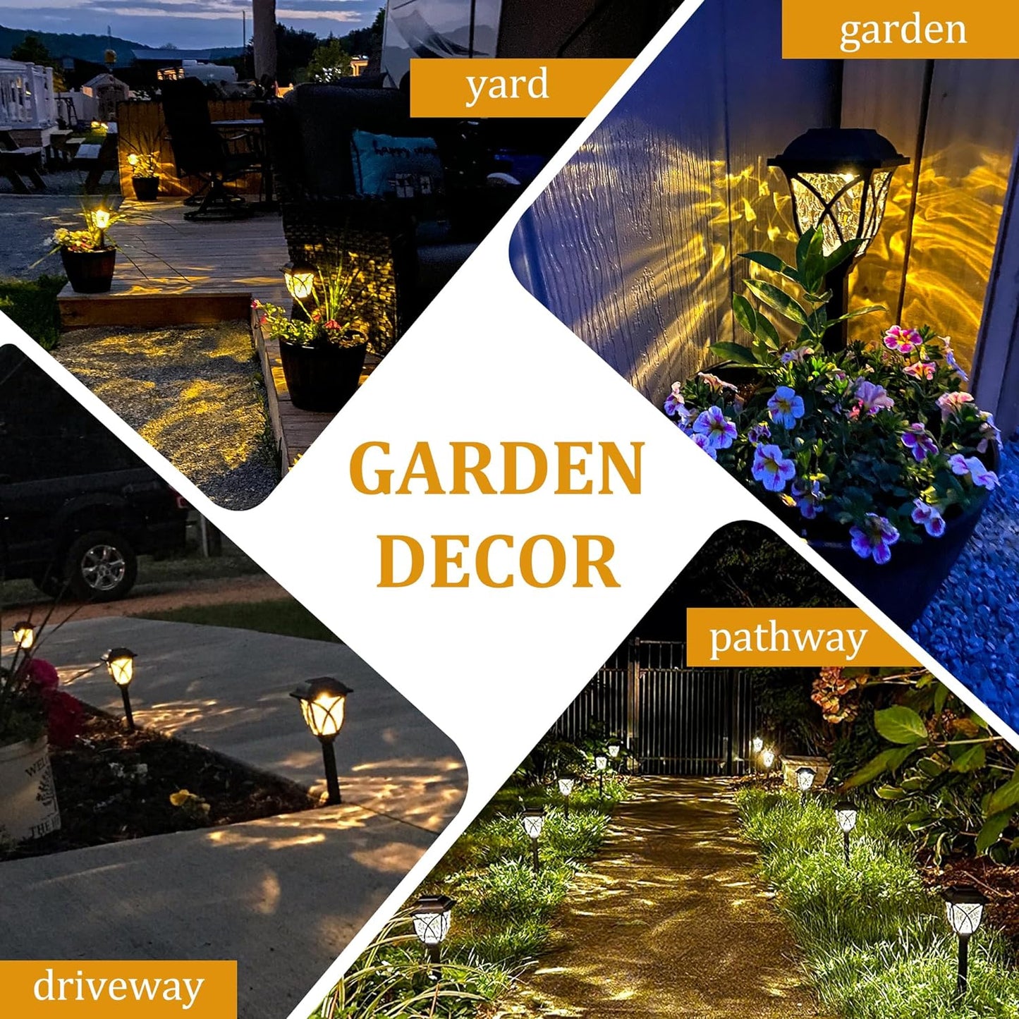 6-Pack Solar LED Pathway Garden Lights – Outdoor Landscape Lighting