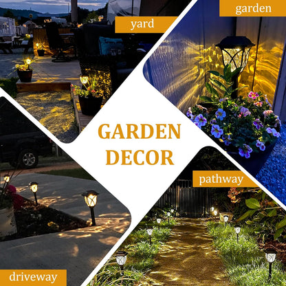 6-Pack Solar LED Pathway Garden Lights – Outdoor Landscape Lighting