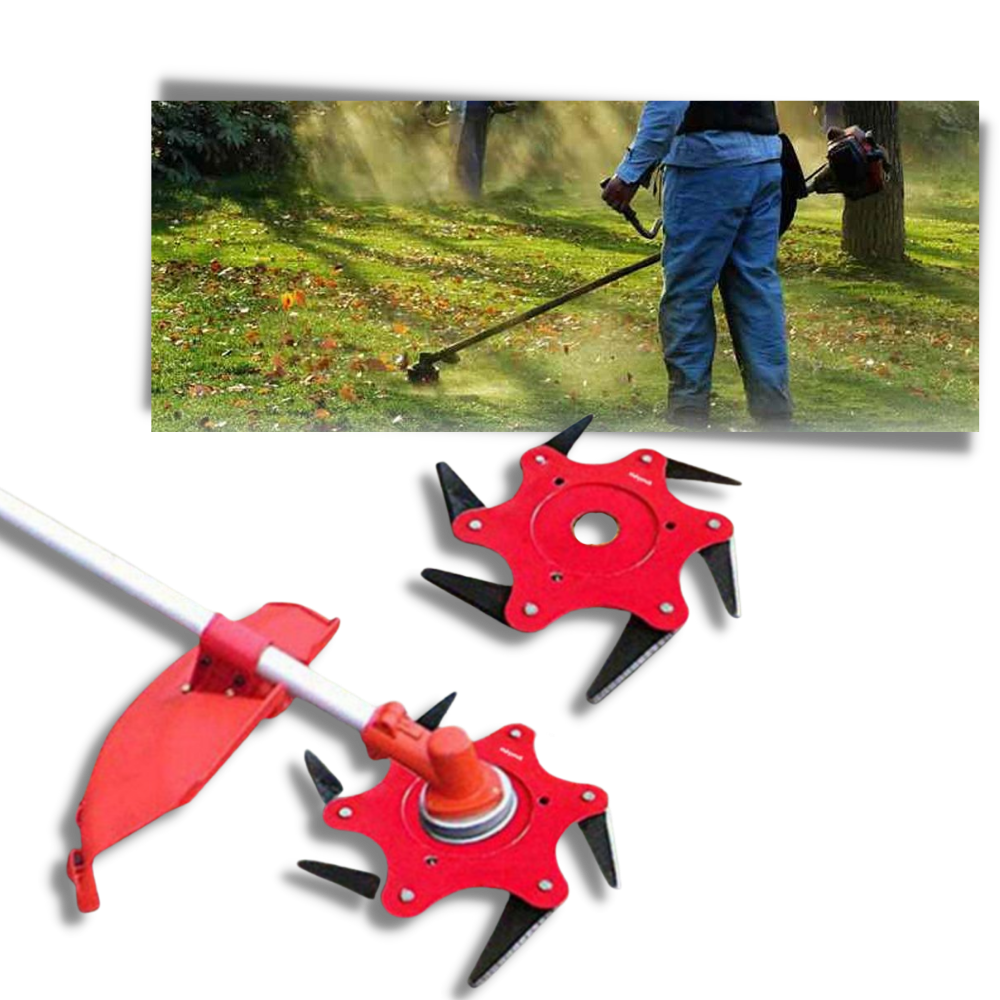 Replacement Trimmer Head – 6-Blade Steel Cutting Head