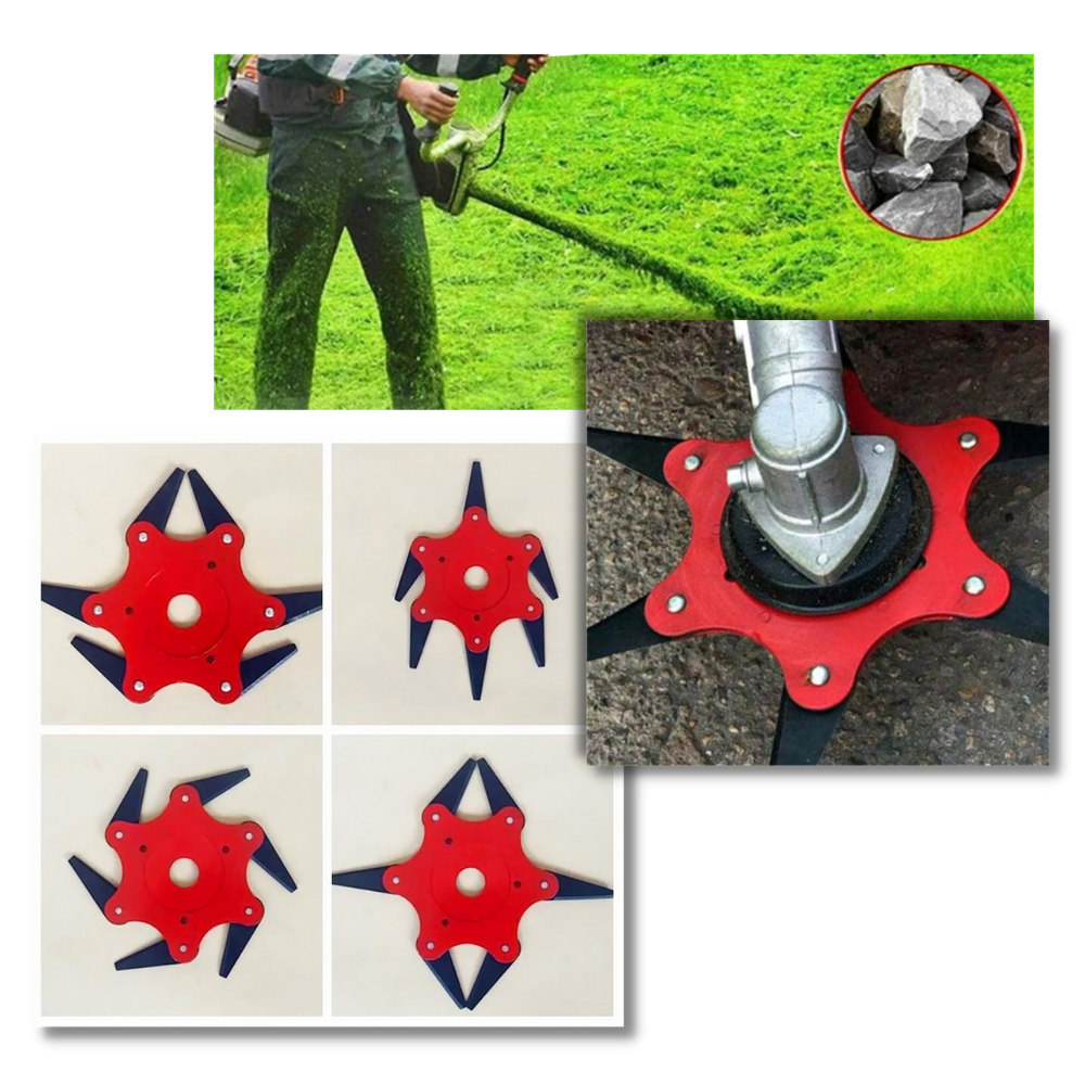 Replacement Trimmer Head – 6-Blade Steel Cutting Head