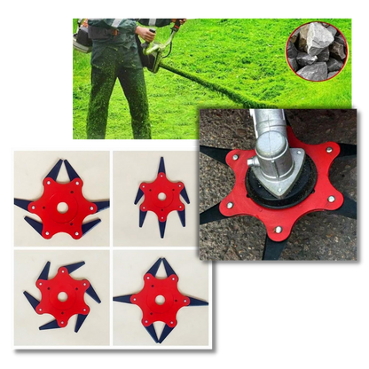 Replacement Trimmer Head – 6-Blade Steel Cutting Head