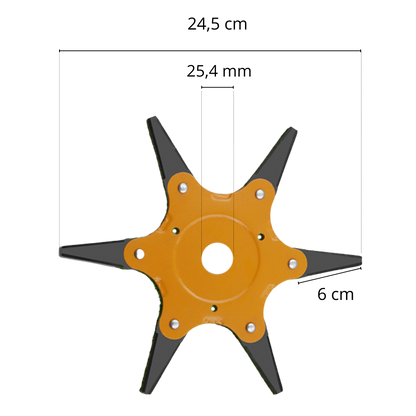 Replacement Trimmer Head – 6-Blade Steel Cutting Head