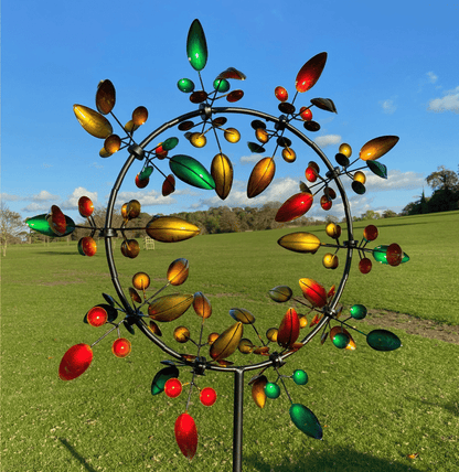 Kinetic Metal Windmill Wind Spinner – Magical Garden Sculpture