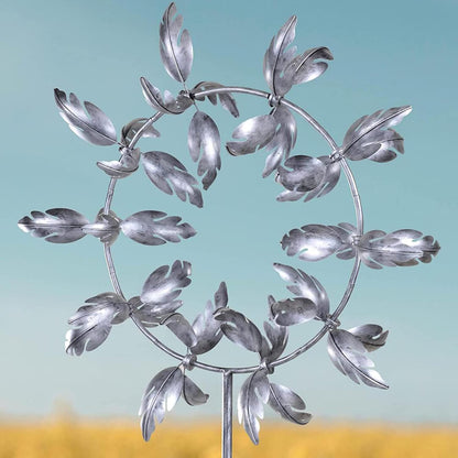 Kinetic Metal Windmill Wind Spinner – Magical Garden Sculpture