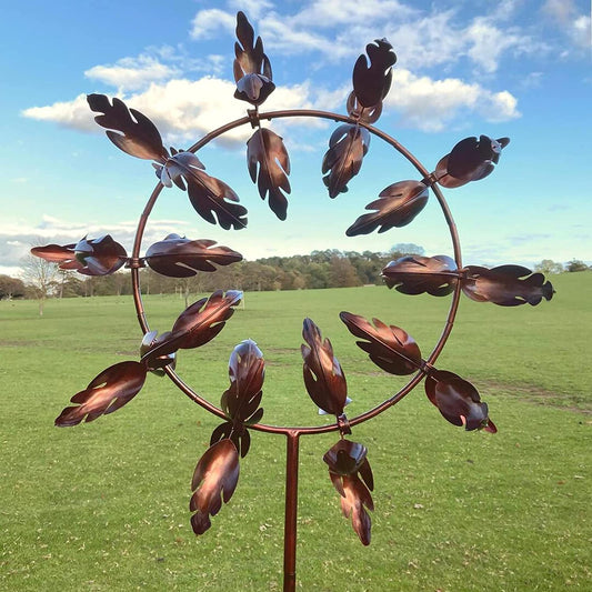 Kinetic Metal Windmill Wind Spinner – Magical Garden Sculpture