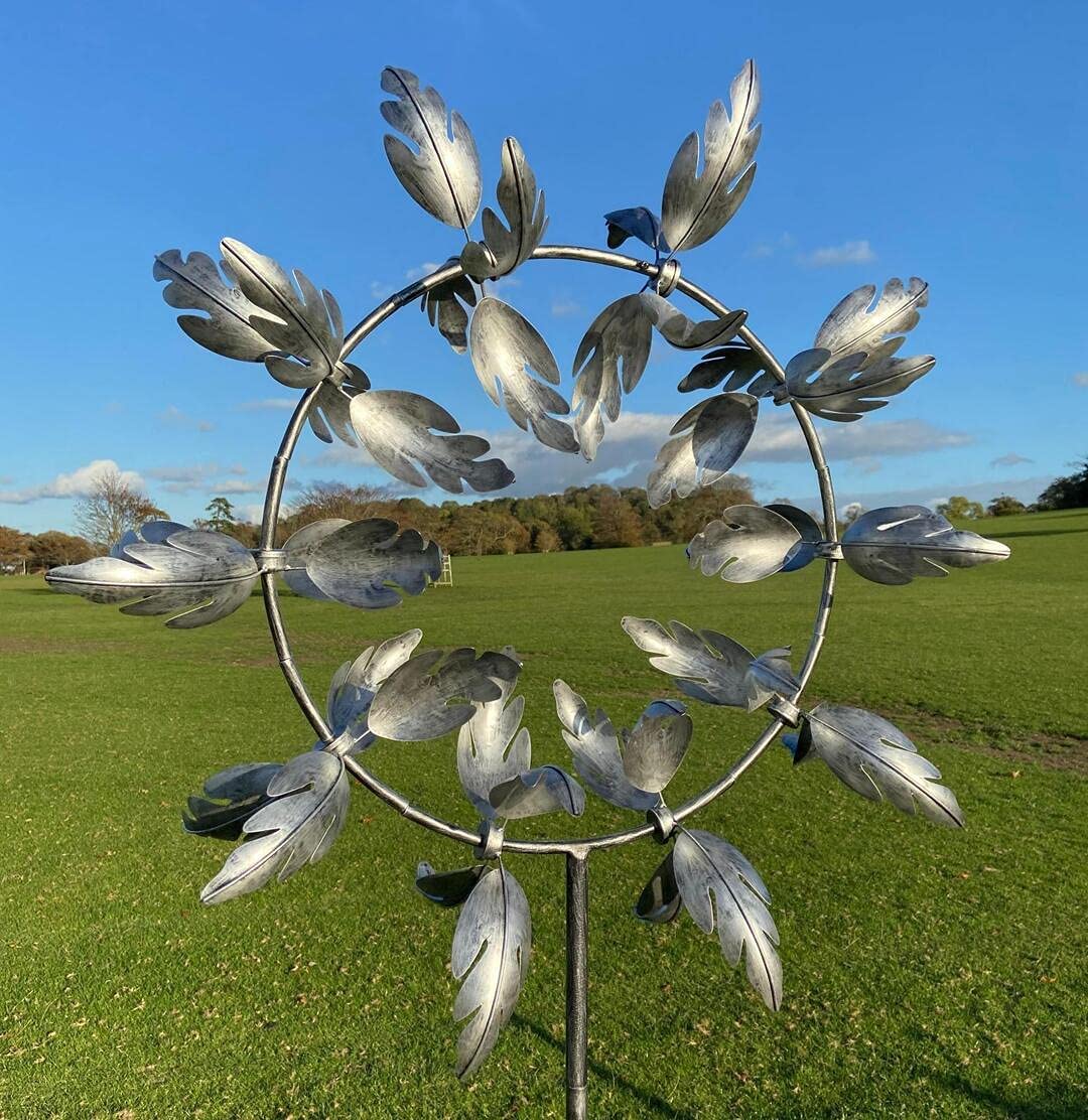 Kinetic Metal Windmill Wind Spinner – Magical Garden Sculpture