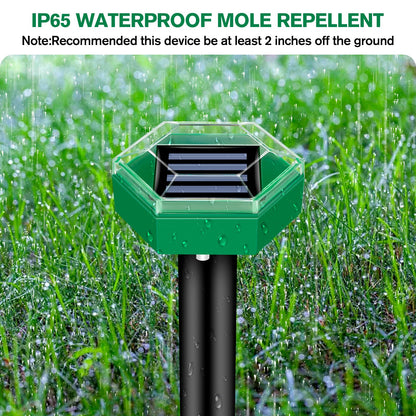 Ultrasonic Mole Repellent — 4-Pack Solar-Powered