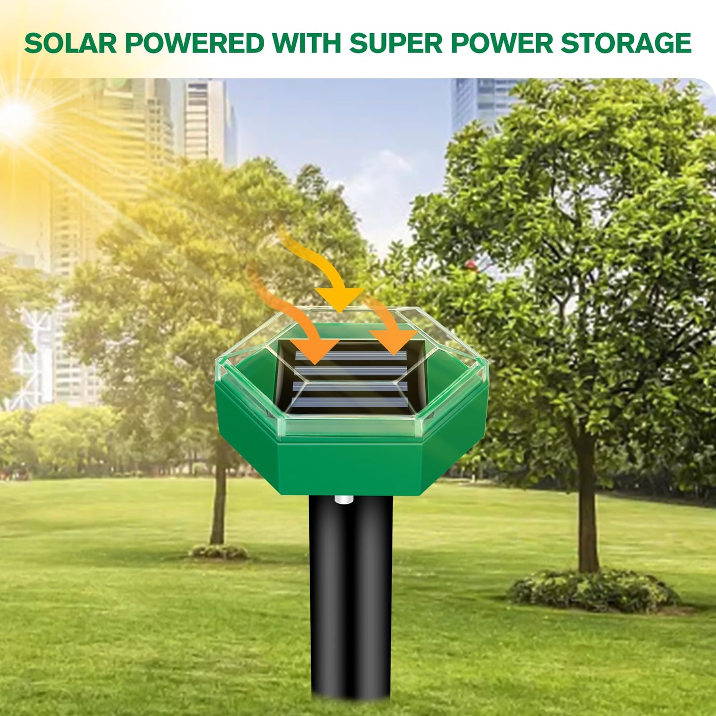 Ultrasonic Mole Repellent — 4-Pack Solar-Powered