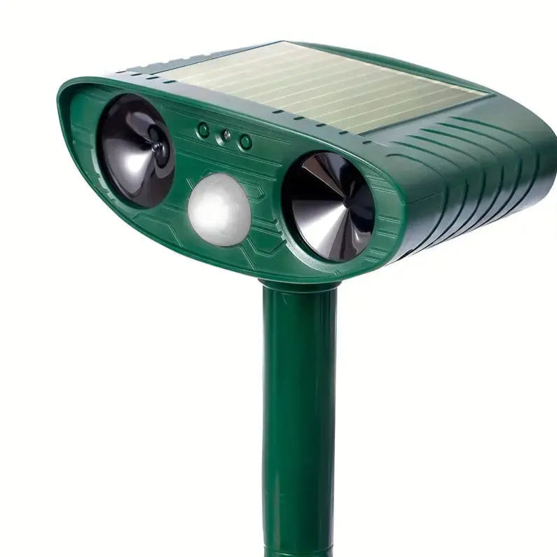 Solar-Powered Ultrasonic Animal Repeller – Motion-Activated Garden Protection