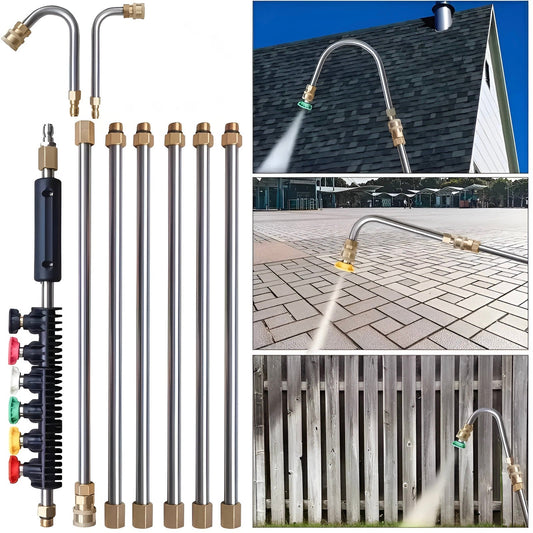 4000 PSI Telescoping Power Washer Extension Wand — Gutter &amp; Roof Cleaner